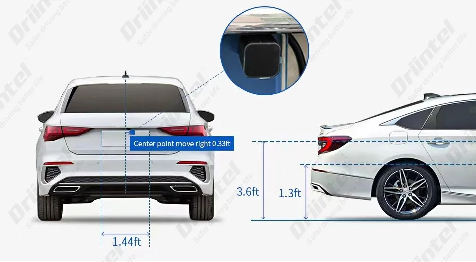 Driintel 79GHz77GHz RCTA AOA Millimeter Wave Radar Blind Spot Detection System BSD BSM BSA Microwave Radar Blind Spot Monitoring
