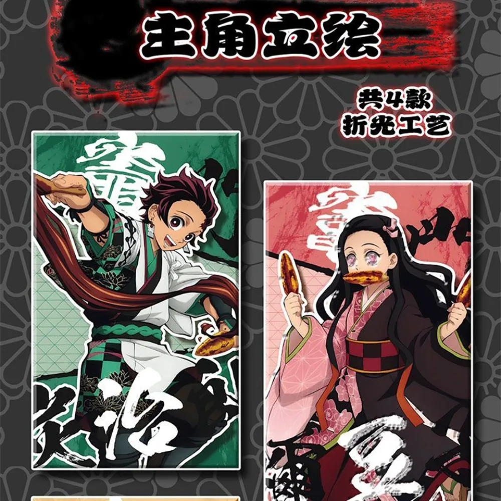 Carta da collezione Demon Slayer Personaggio anime fantasy giapponese Tema creativo del gatto Carta di carta colorata Giocattoli Regali popolari di Natale