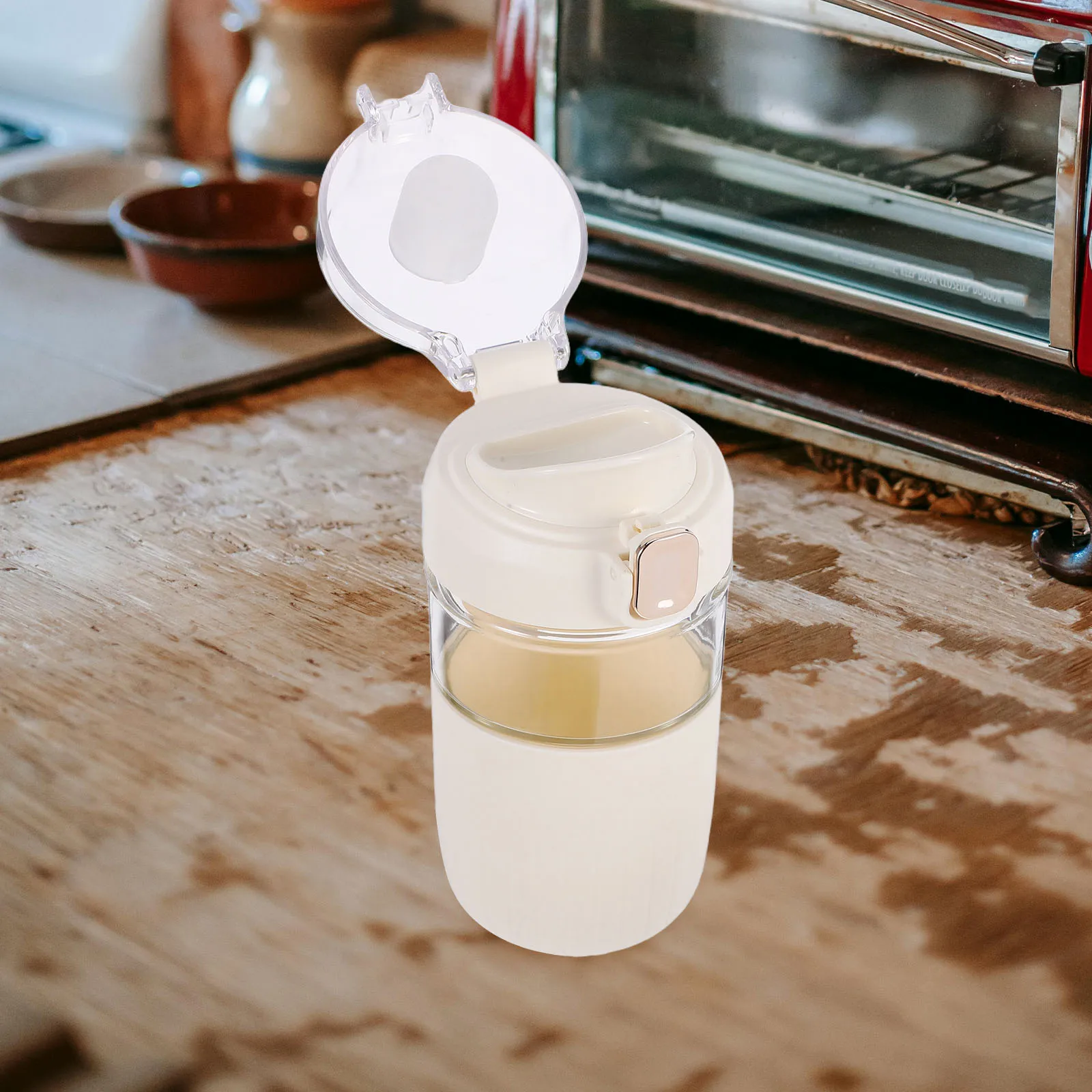 

Glass Bottle with Lid Coffee Cup Sleeve Scented Tea Travel Mug Stainless Steel Cover