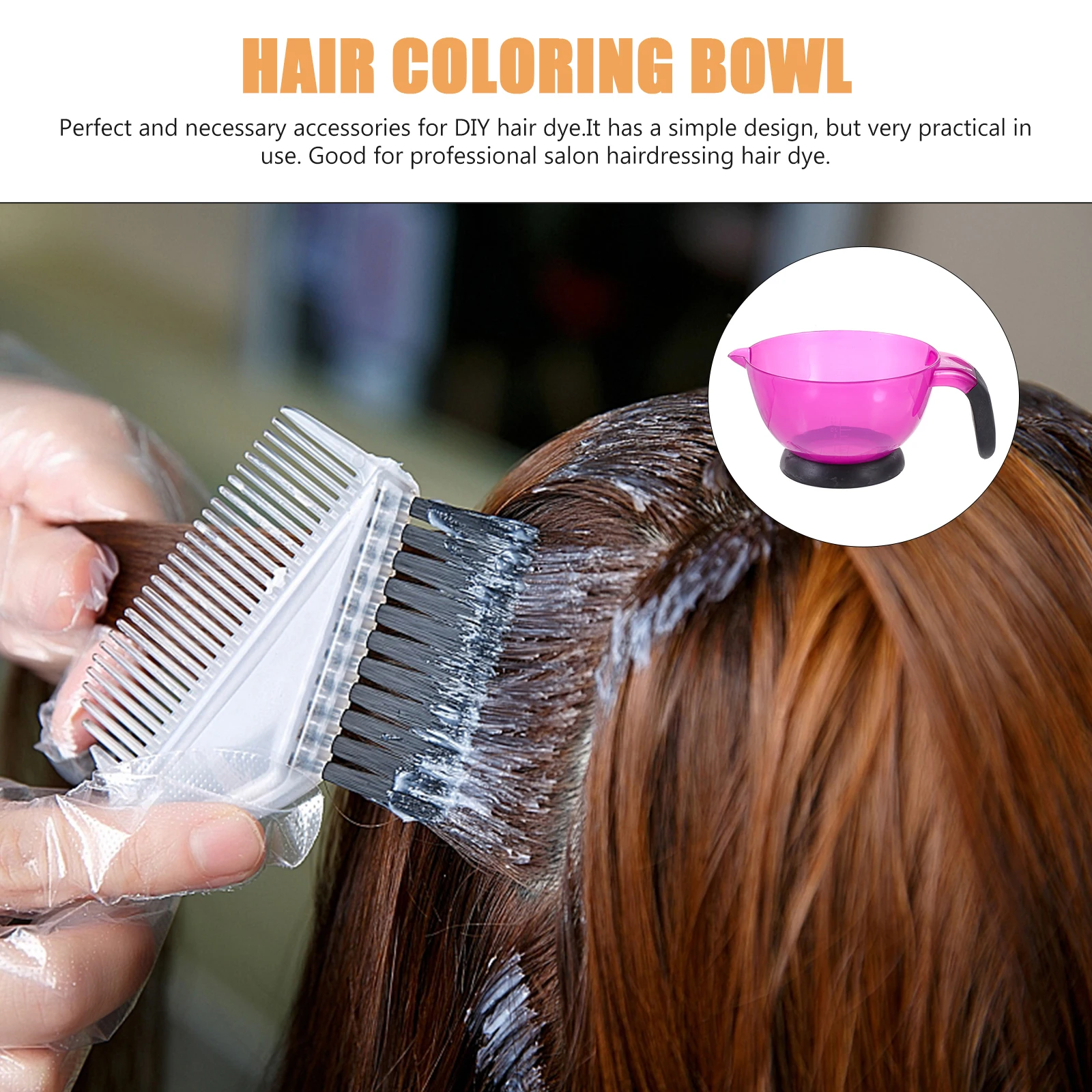 

3Pcs Silicone Hair Coloring Bowl Sturdy Hair Dye Mixing Cup for DIY Salon Hairdressers Barbershop Tools Dyeing Bowl