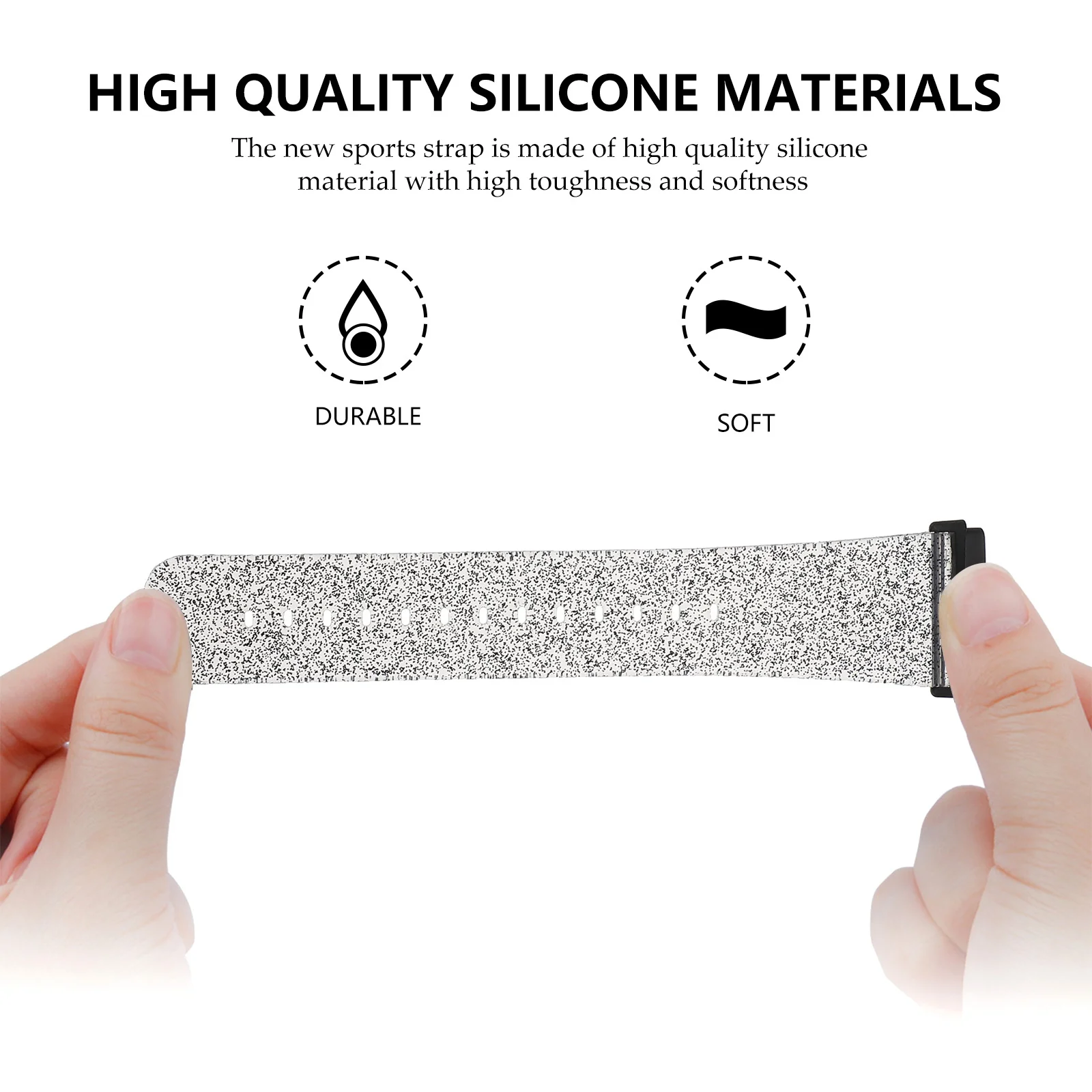 

Fashion Watchband 3 Glitter Strap Bling Accessory Breathable Comfortable Good Quality Gift Idea Watch Strap