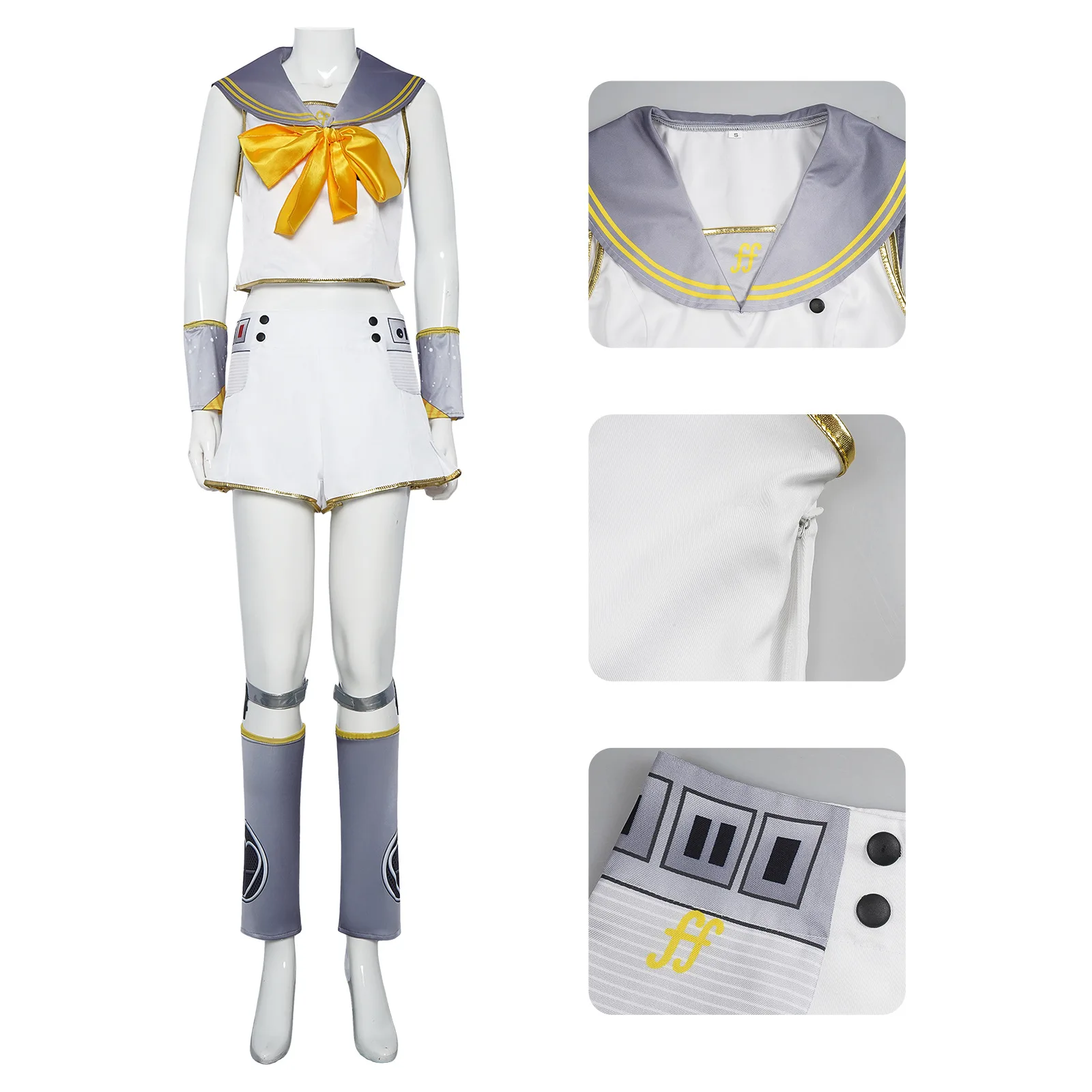 White sailor Clothes Anime Rin Cosplay Costumes Halloween Women Sweet Cute JK Uniform Carnival Party Full Set Role Play Outfit