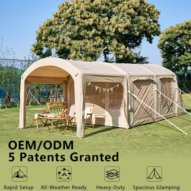 #￥OEM New Arrival Tunnel Tent Wholesale Family Luxury Outdoor Holiday Inflatable Camping Tent for Events Activity