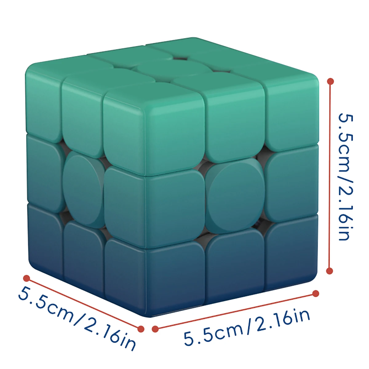 3x3x3 Cubo Magico Puzzle UV Stampato 3D gradiente verde Alleviare Lo Stress Professionale Gioco di Velocità Liscia Giocattolo per il Regalo Dei Bambini