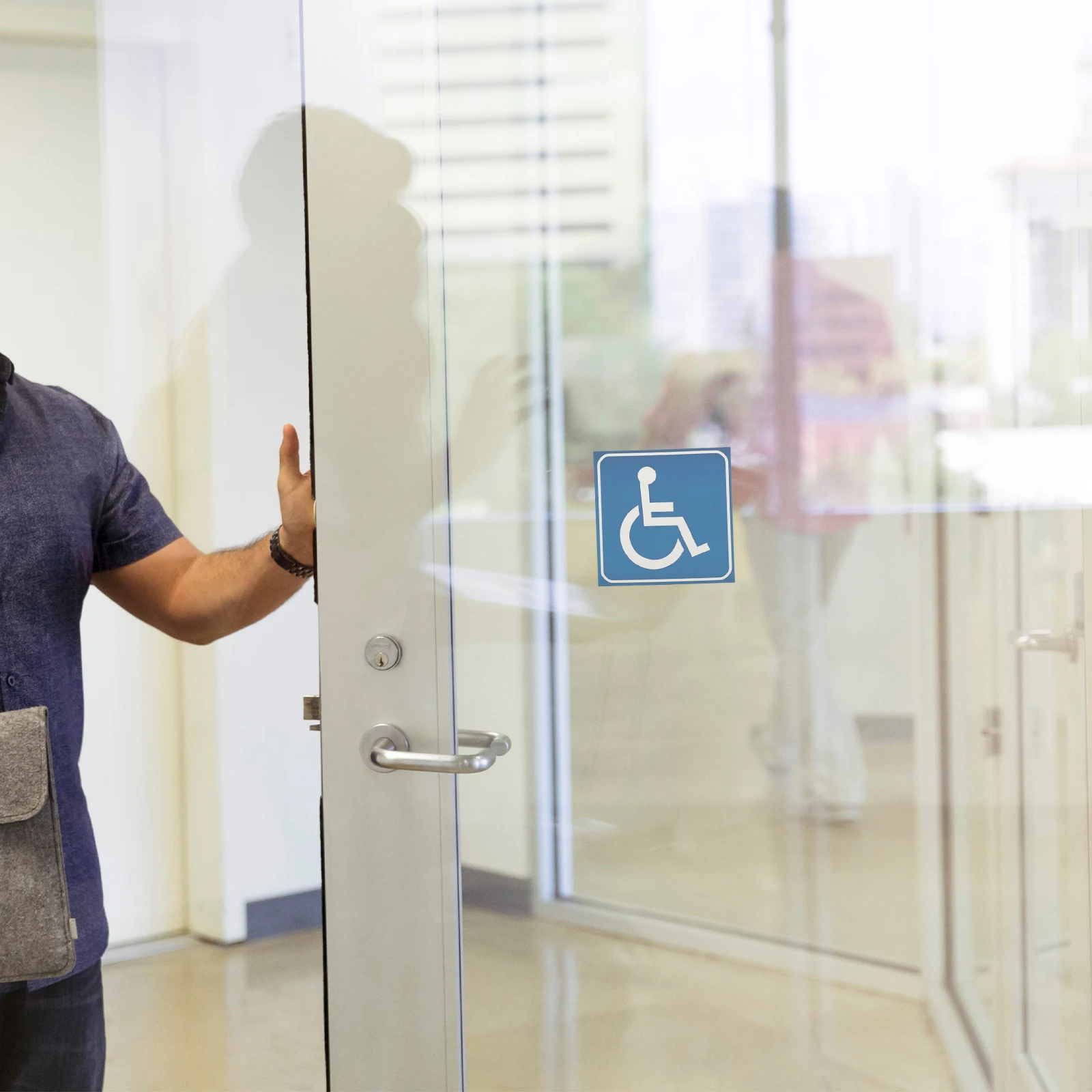 

4 Sheets Disability Sign Sticker Disabled Stickers Handicap Decals Wheelchair Pvc Self-adhesive Men Women