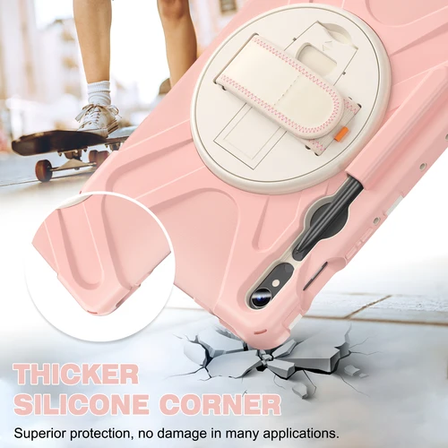 Imagen 2 del producto Funda de silicona para PC para niños, funda para tableta con soporte para Samsung Galaxy Tab S10 Lite SM-X406 2025 de 10,9 ""S10 S9 FE S8 S7 11"" con ranura para bolígrafo