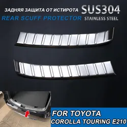 Rear Trunk Garnish Rear Bumper Protector for Toyota Corolla Touring E210 2019 Stainless Steel Car Styling Accessories Stickers