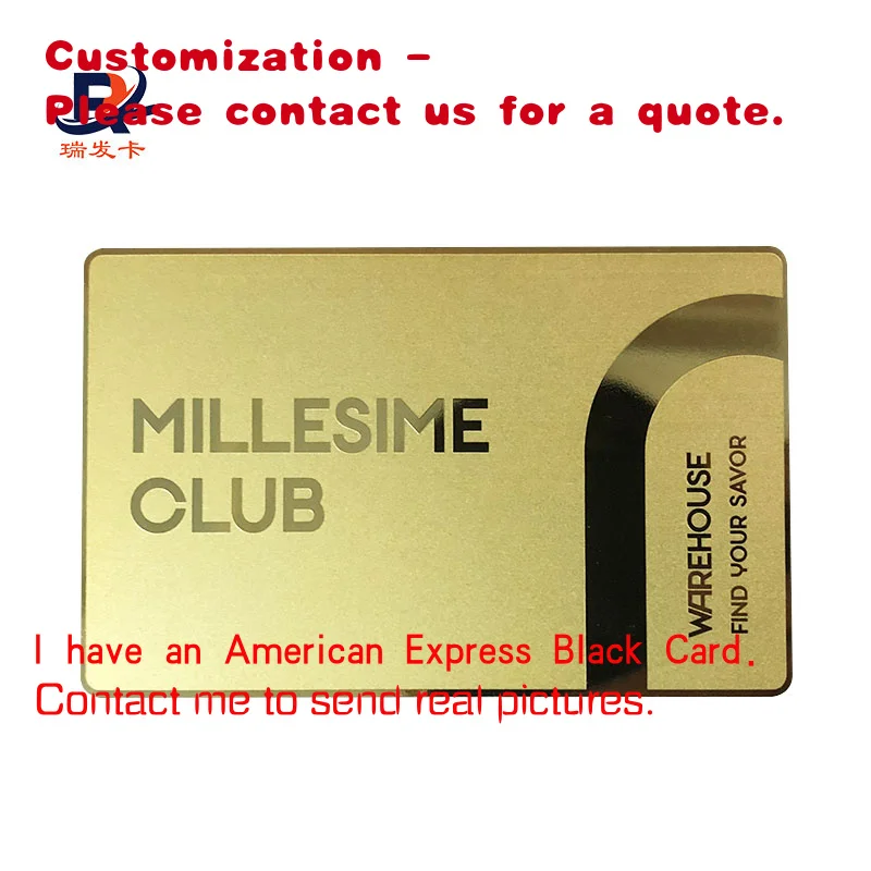 custom.Custom Company Name Membership Metal VIP Card