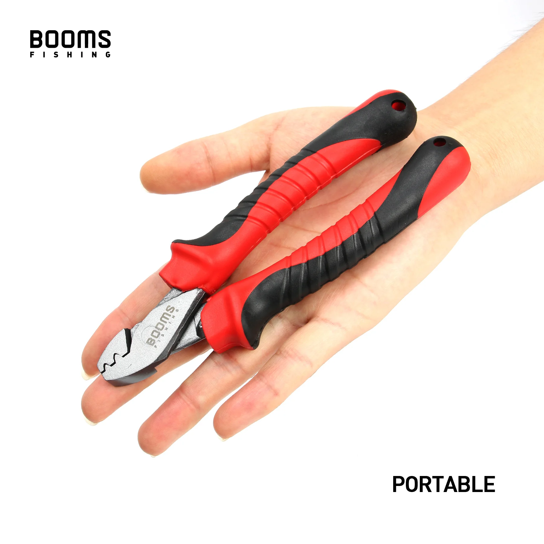 Booms Fishing CP2 Angel-Crimpzange für Einzelfass-Stecknusswerkzeuge, tragbar, leicht, rutschfester Griff mit Umhängeband – Detail 7