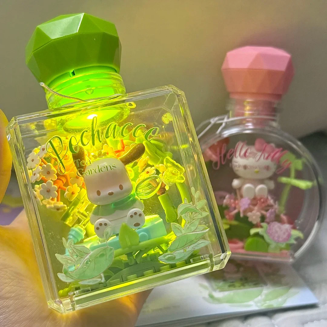 WONDER Moon Hello Kitty Flower Fairy Blind Box Building Blocks DIY Assemble Wishing Bottle Cute Collectible Toys Holiday  Gifts view 6