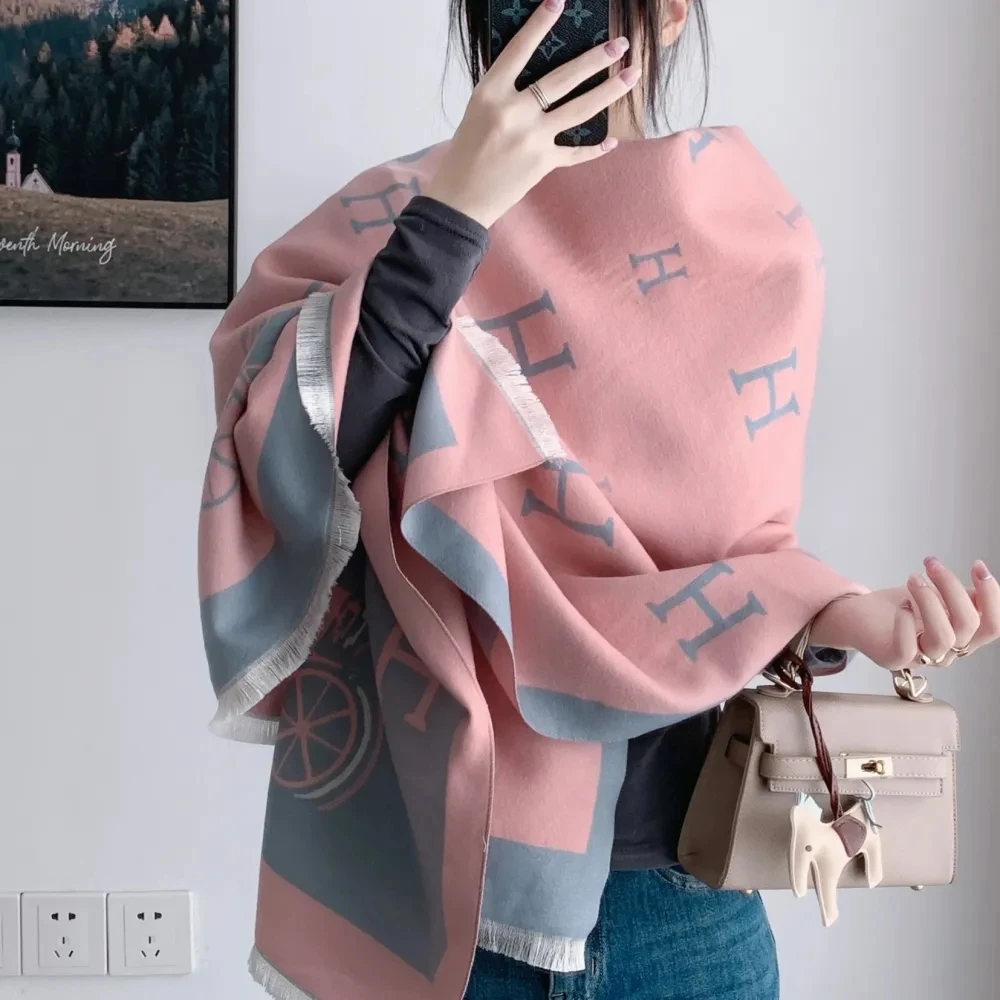 2024 New,Korean Air-conditioned Room Soft Scarf, Women, Travel Double sided Shawl Protection Shirts, Cloak Shawl Poncho Coats