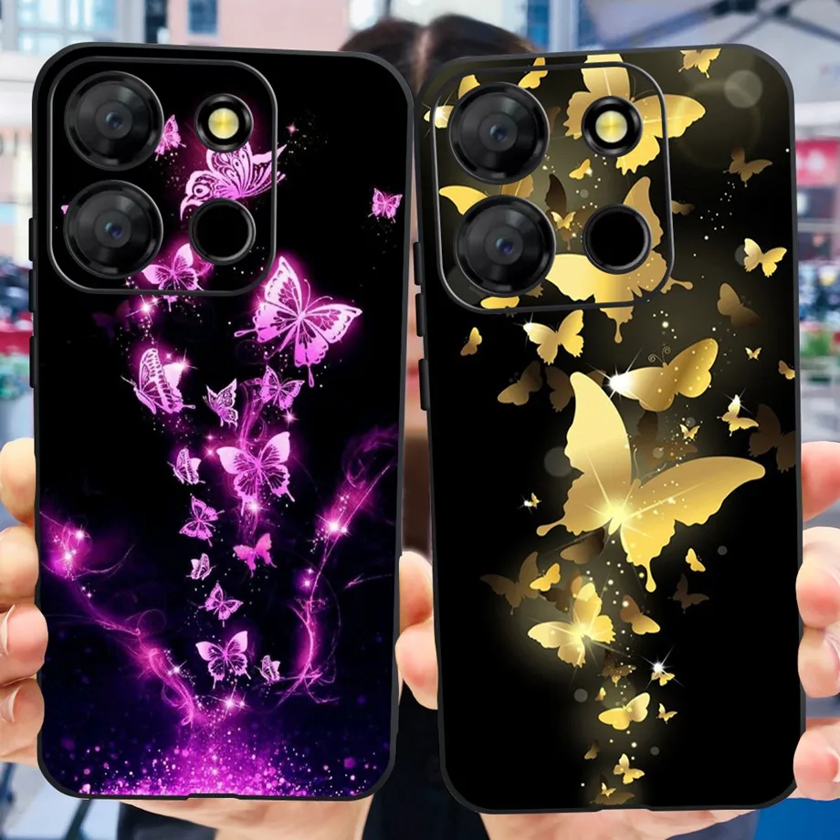 Case For Itel A60 A60s Cover Cute Lovely Flower Silicon Back Phone Case For Itel P17 A27 A551L Soft Cases Coque bumper Housing