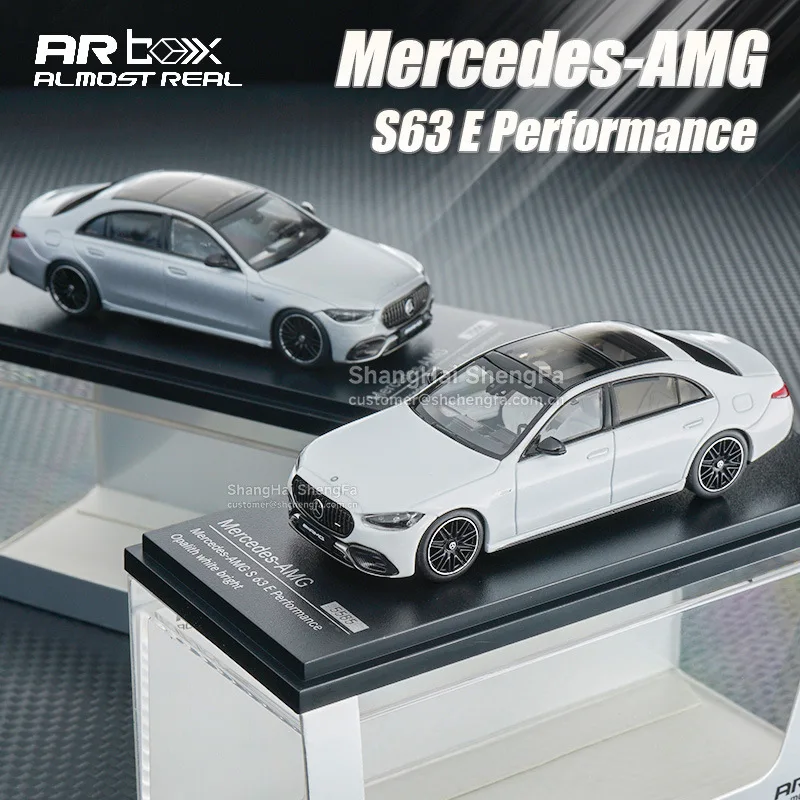 AlmostReal AR Box 1:64 Scale Mercedes-AMG S 63 E Performance Alloy Diecast Simulation Car Model for Collectors Display