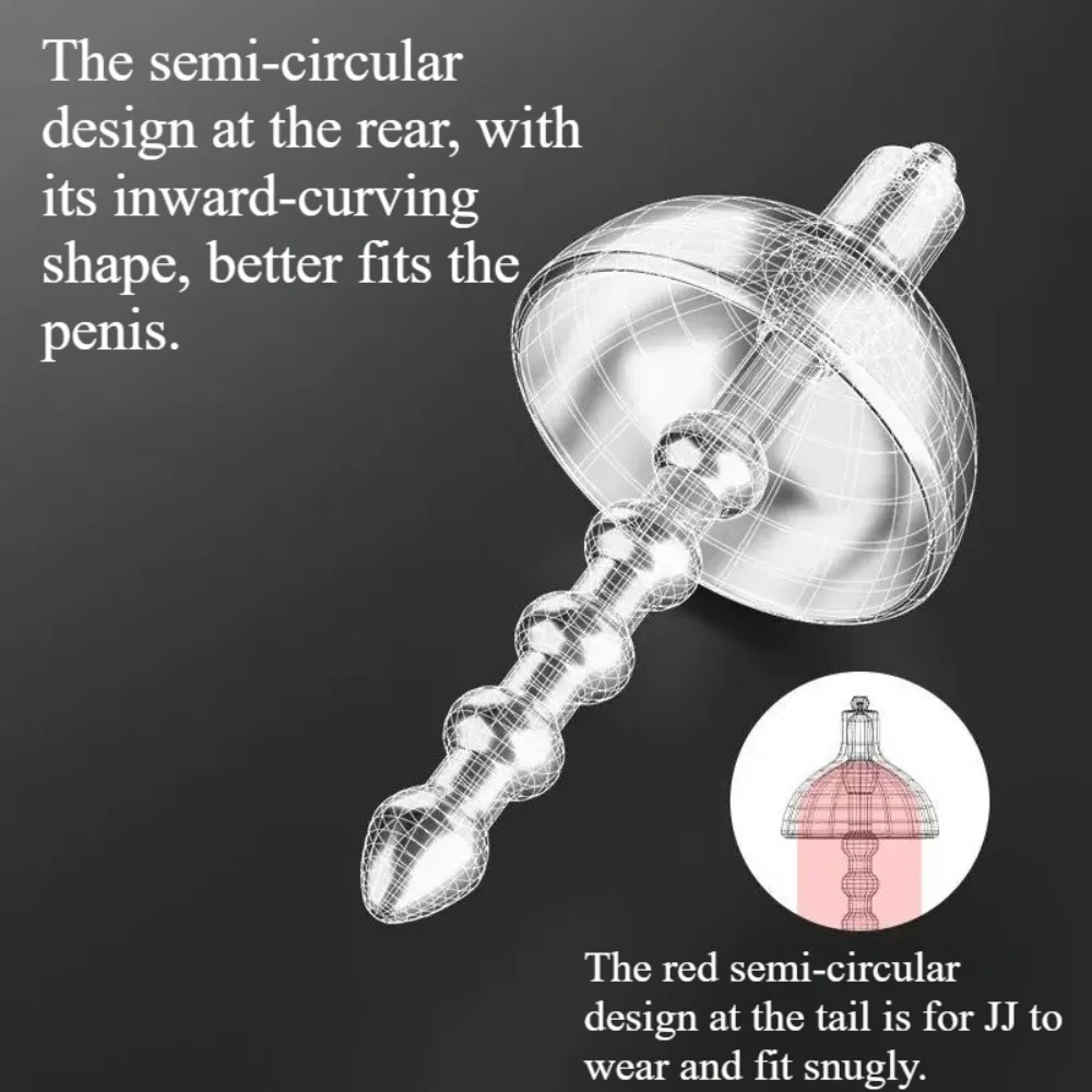 Portable Stainless Steel Urethral Sound Beaded Penis Dilator Invisible Male Masturbator Sex Toys 6