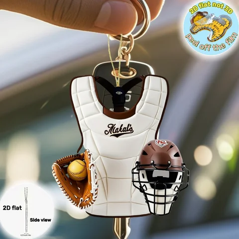 топ 12 брелок с бейсбольной биркой - №8