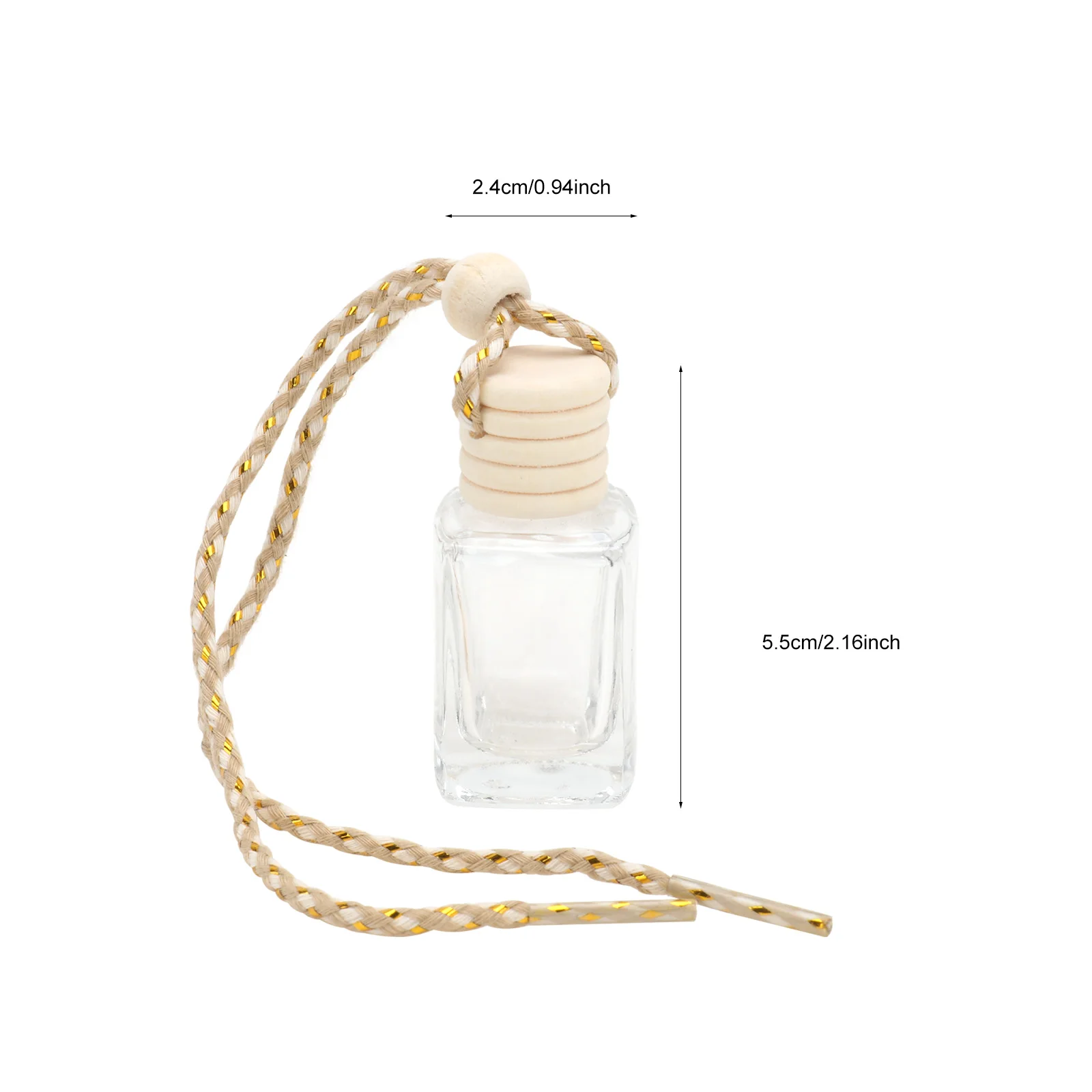 

10pcs Car Pendantrearview Mirror Air Freshener Glass Bottle Hanging Ornament For Hanging Pendant Car Home Office Gift