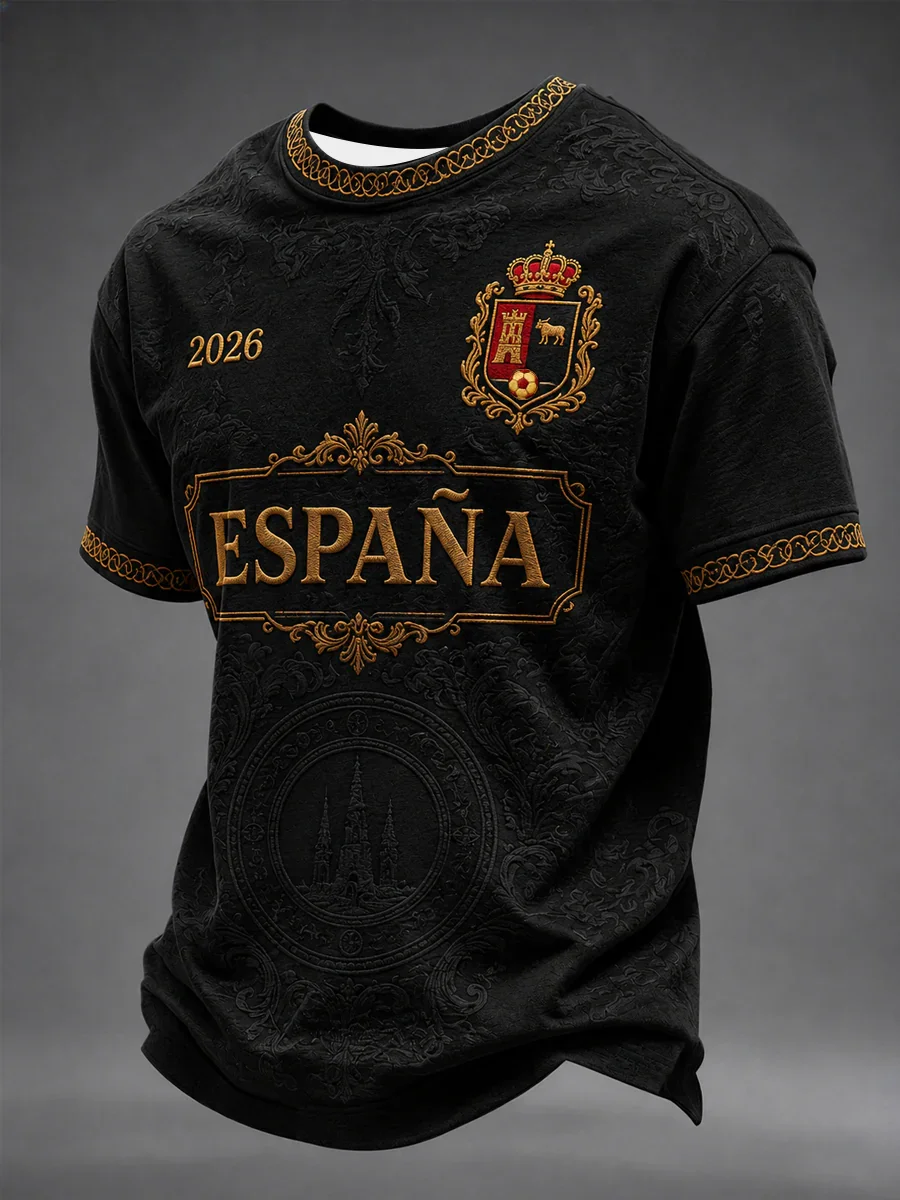 2026 Edition Spanish Fans Football Training T-shirt - 3D Printed - Fashionable and Comfortable - Family-Pleasant Clothing