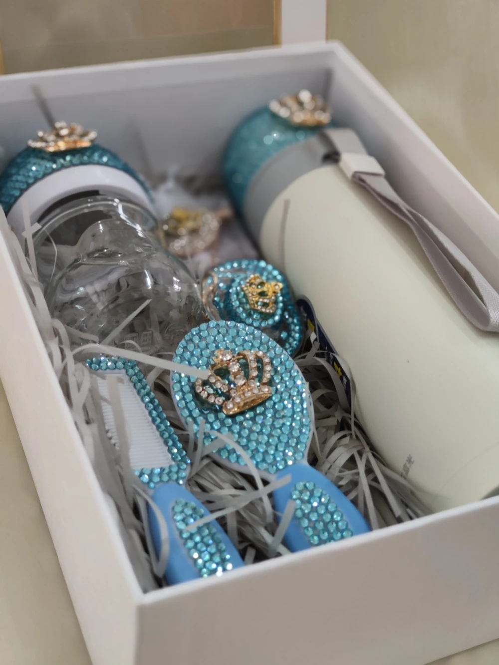 Dollbling Újszülött Boszorkányos Baba bottles beállítása Féső majd ecsettel rhinestones Adomány Loggia Emléktárgy Kisded fotózás Faiskola szoba deco