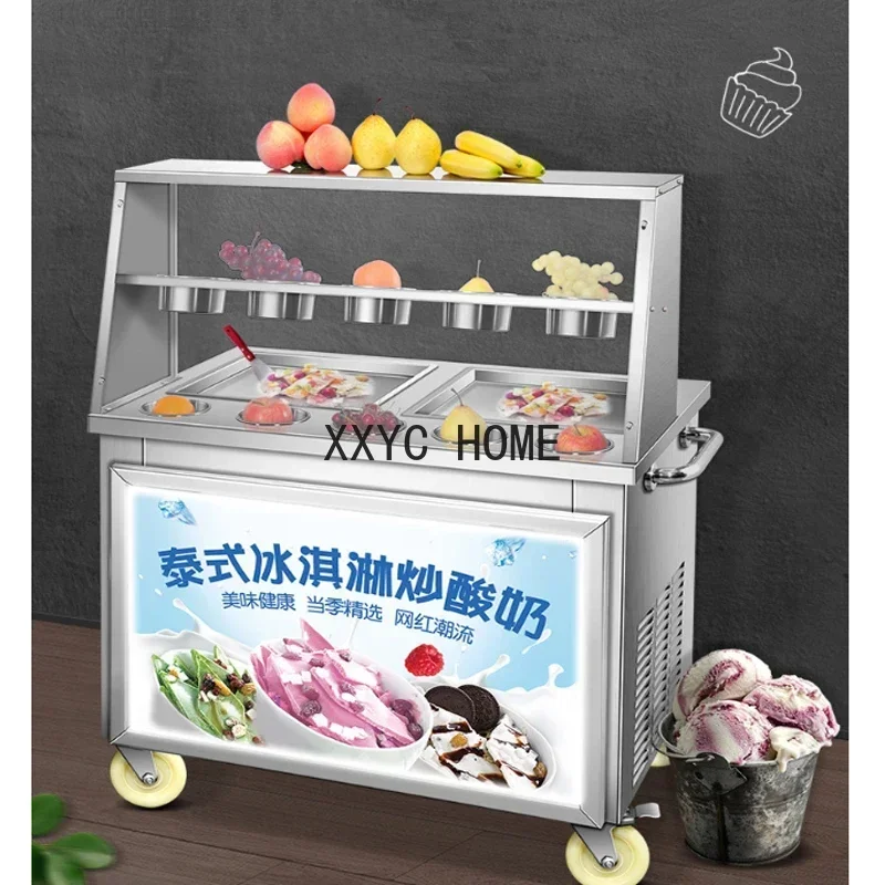Ice Cream Frying Machine Commercial  Stall Equipment Make  Cold Drink Quick Refrigeration Rapid Defrosting Fruit Milk