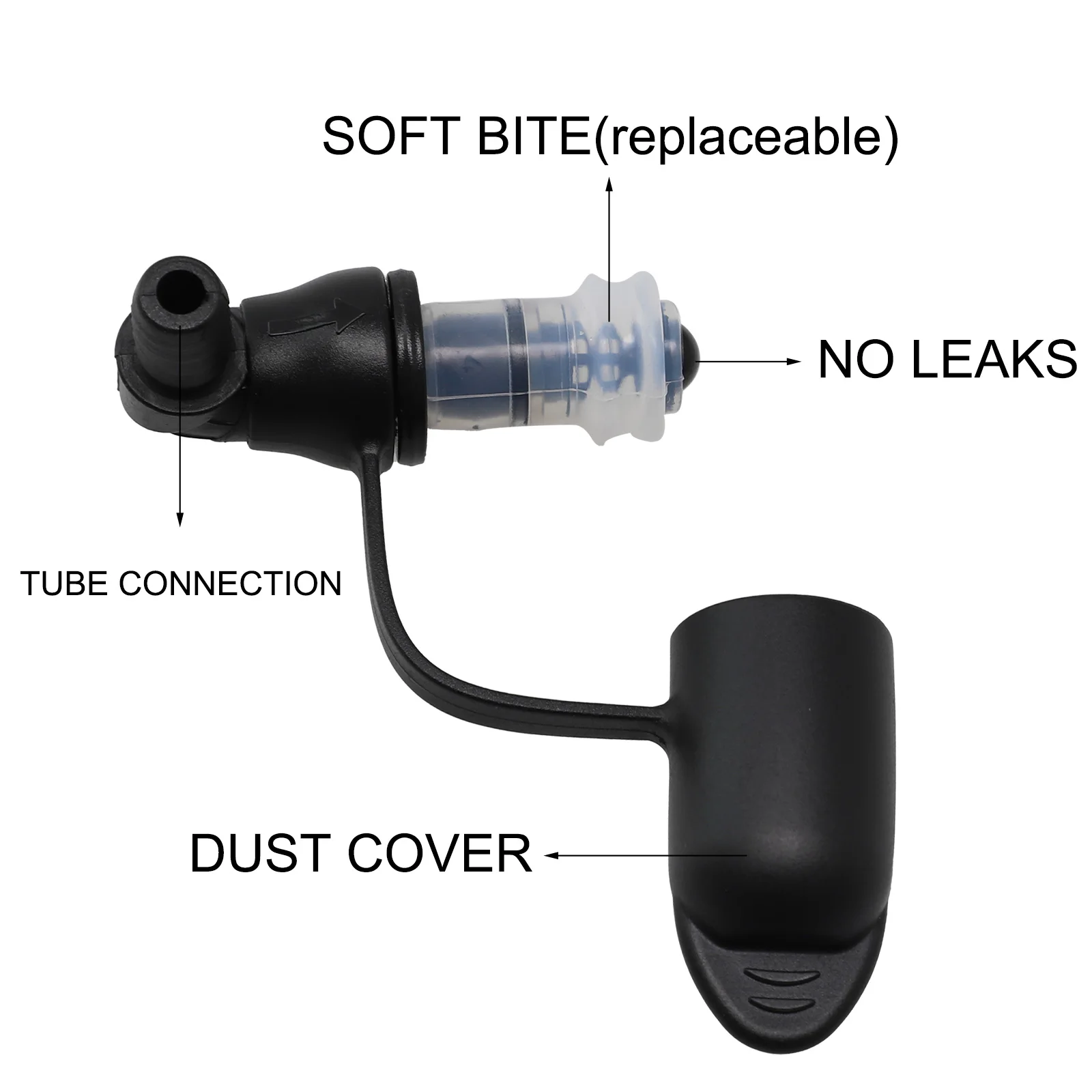 Bike Replacement Hydration Bags Bite Valves With Cover Water Bag Suction Nozzle Bicycle Sports Outdoor Sports Drink Tube Cap