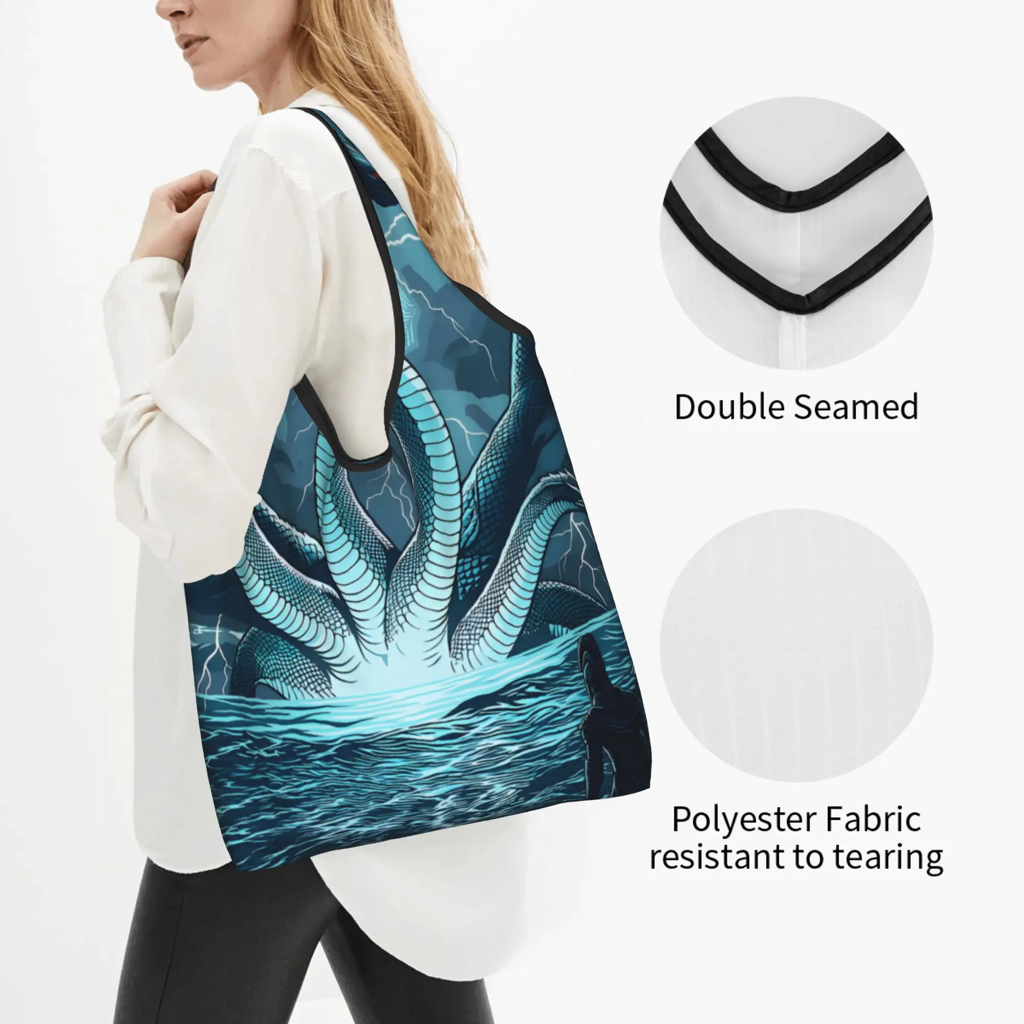 Custom O-Odysseyes Hot Comic Shopping Bag Women Portable Large Capacity Grocery Manga Shopper Tote Bags