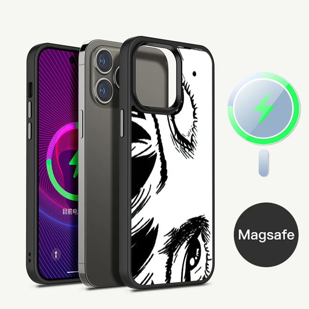 Japanese horror comic junji ito Tomie Phone Case Magnetic Case For iPhone 14 13 12 11 15 Pro Max Plus Mini For Magsafe Wireless