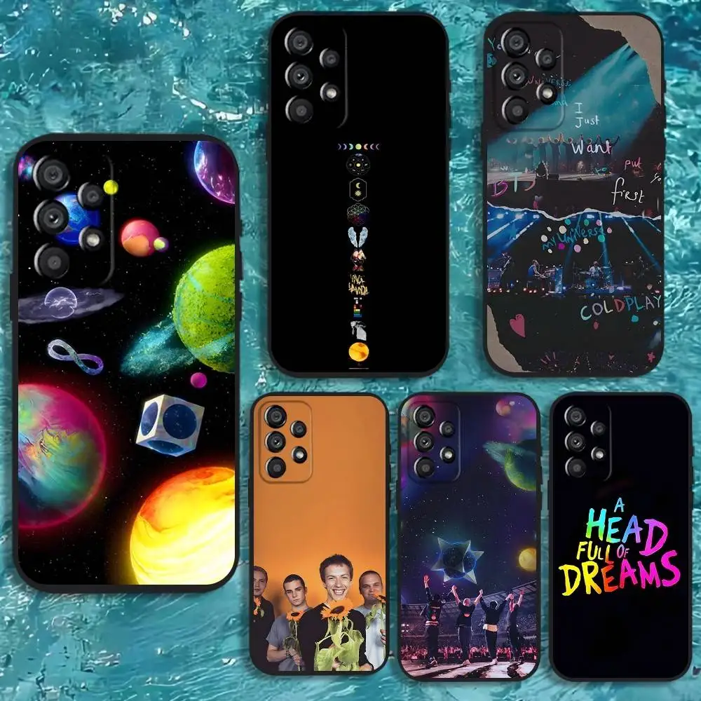 

C-Coldplay Band Phone Case For Samsung Galaxy A20,A21s,A22,A31,A32,A52,A53,A72,73,A80 Soft Black Cover