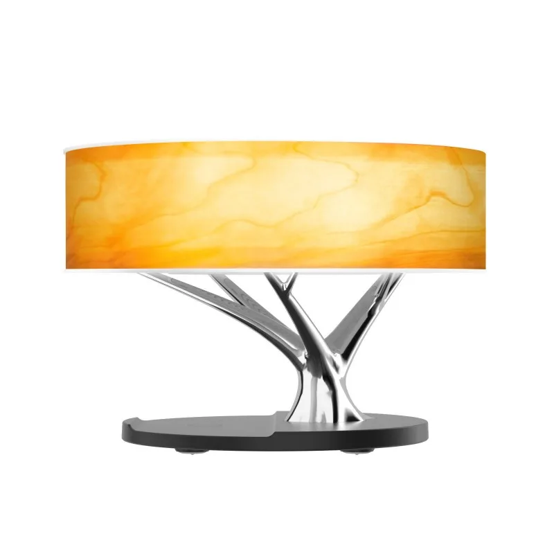 Bluetooth audio box LED solid wood multi-function smart bedside desk lamp wireless charging desk night light eye protection