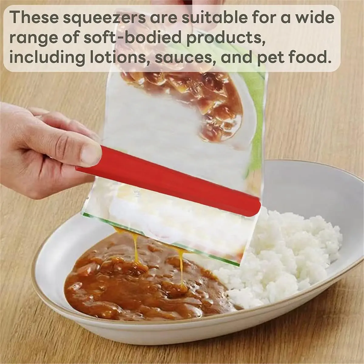 NEW 2pcs Tube Squeezing Aids Red White,Suitable for Lotions, Sauces, Pet Food & More