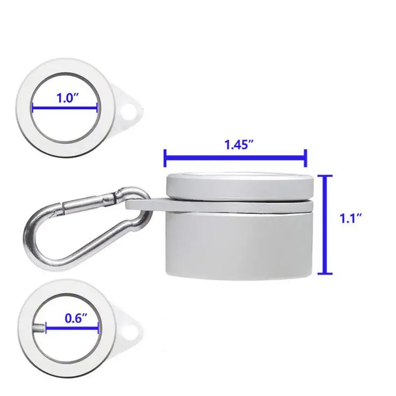 

2pcs Aluminum Alloy Flag Pole Rings 360 Degree Rotating Flagpole Mounting Rings Kit With Carabiner For 06 To 126Inch Flagpole