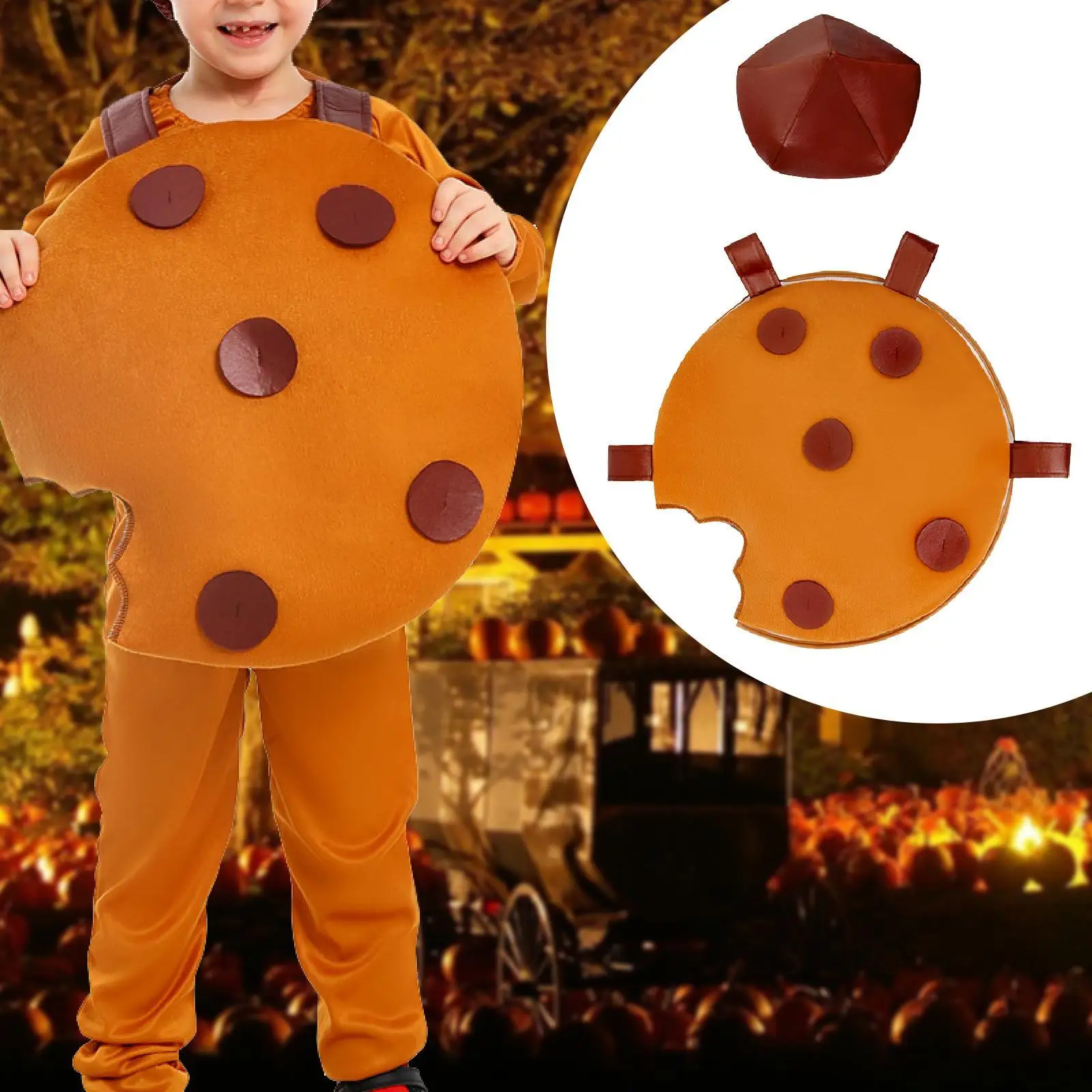 Koekjeskostuums voor kinderen Show Outfit voor Show Stage Performance Themafeest L tot XL Koekje