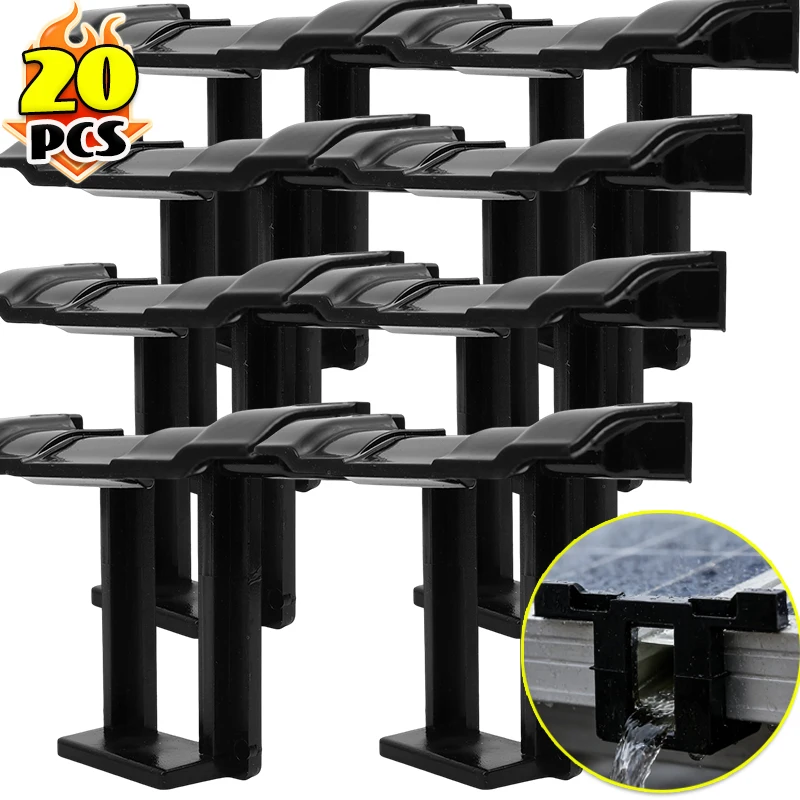 30/32/35/40mm Water Drain Clip Solar Panel Cleaning Clips Mud Removal Clamp Solar Panel Drainage Clip Photovoltaic Panel Buckle