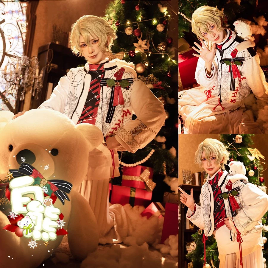 Tsukinaga Leo Tomoe Hiyori Cosplay Costume Game Ensemble Stars Christmas Day Cosplay Suit Halloween Uniform Custom Made