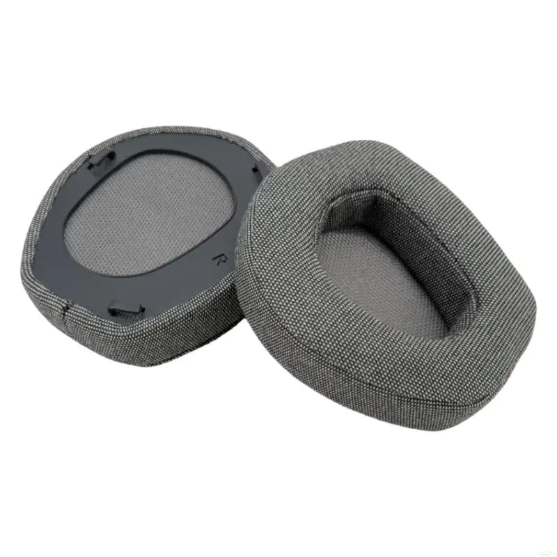 Q6PA Replacement Ear Cushions for RS165 RS175 RS185 RS195 Worn Headphone Contact Areas, Gray Fabric-Covered Soft Padding with