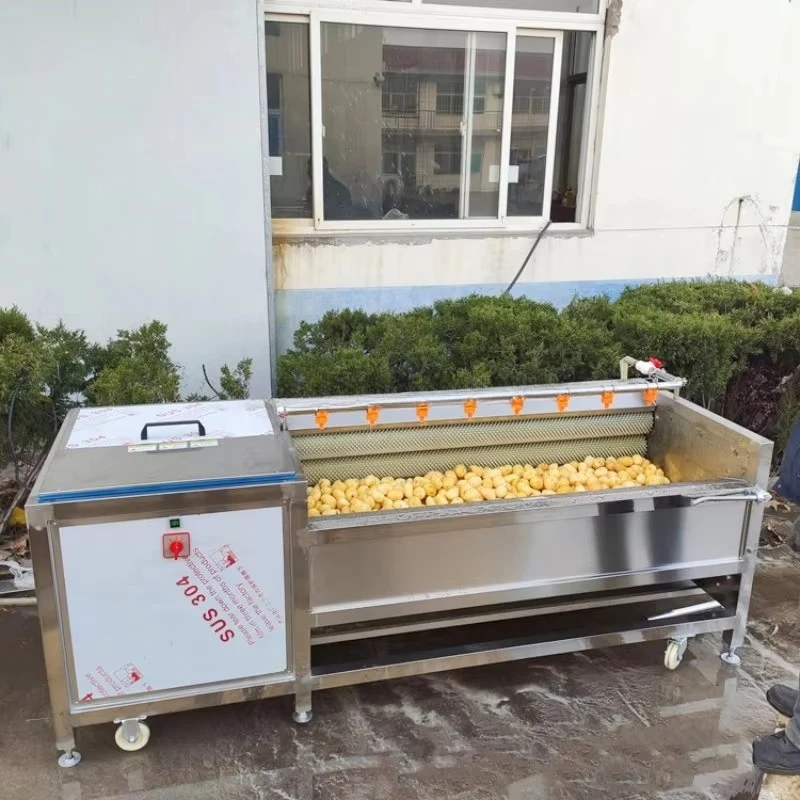 

Hair Roller Sweet Potato Cleaner Automatic Brush Cleaning and Peeling Machine for Root Vegetable