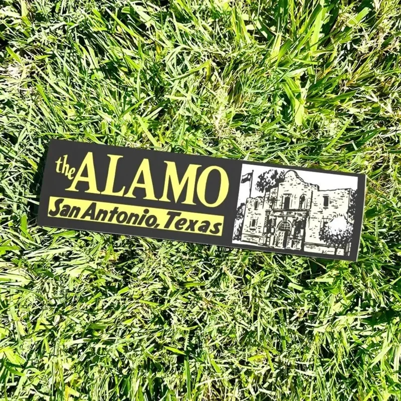 The Alamo Bumper Sticker - San Antonio TEXAS Vintage Style Travel Decal 80s - Bumper Stickers - Car Stickers