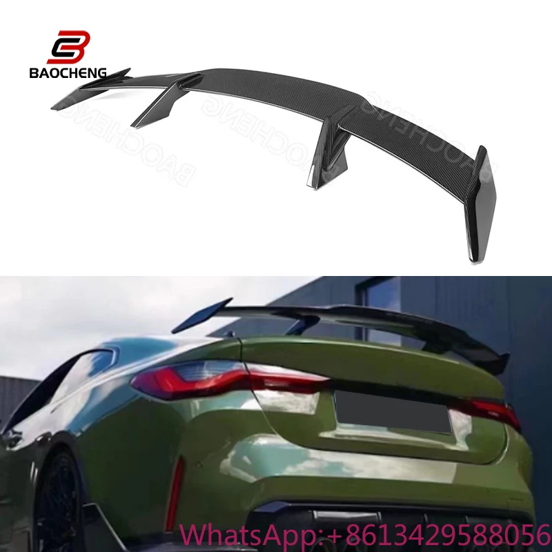 

High Quality for BMW M3 M4 G80 G82 2021+ MP Side Skirts Real Carbon Fiber Rear Spoiler Tail Wing Car Parts
