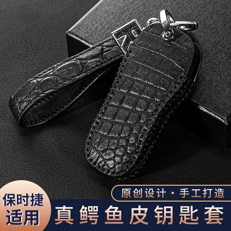 

For Porsche Macan Panamera Cayenne Cayman Taycan 718 911 Premium Leather Key Bag Protective Case Key Case For Car