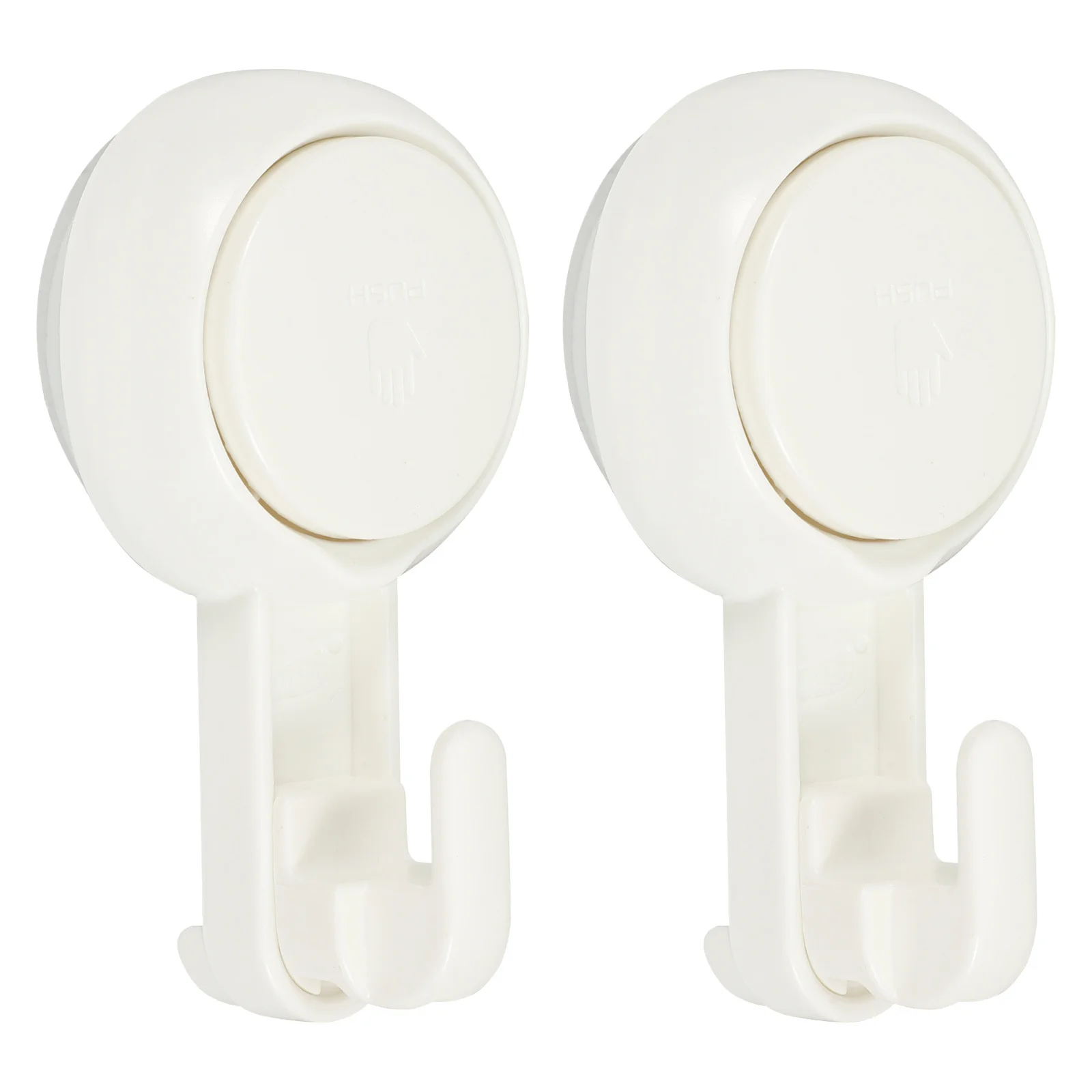 

2Pcs Suction Cup Bathroom Hook Practical ABS Shower Hooks No Drilling Wall Hook for Towels Clothes Kitchen Utensil Holder