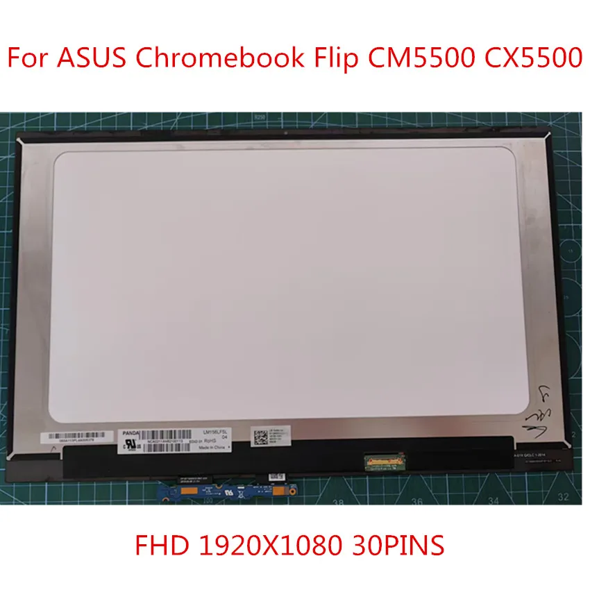 

15.6'' Laptop LCD LED Display eDP 30pin For Asus Chromebook Flip CM5500 CM5500FDA CX5500 Touch Screen Assembly