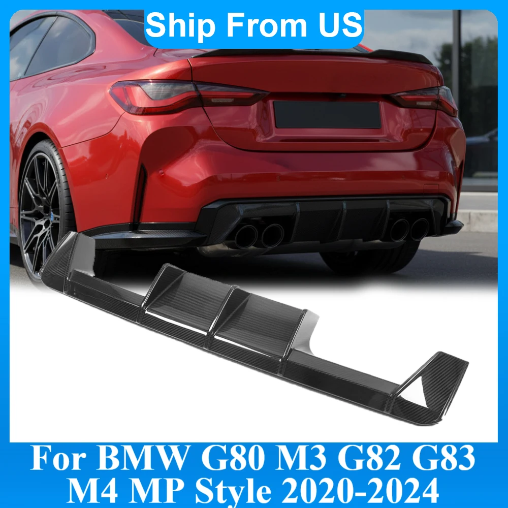 الناشر الخلفي لسيارات BMW G80 M3 G82 G83 M4 MP Style 2020-2024 المصد الخلفي سبويلر الشفاه الناشر الحرس هيكل السيارة ضبط