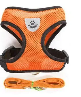 Mesh Small Dog Harness and Leash Set Puppy Cat Vest Harness for Chihuahua Pug Bulldog Arnes Perro Cat Dog Harness Vest Petshop