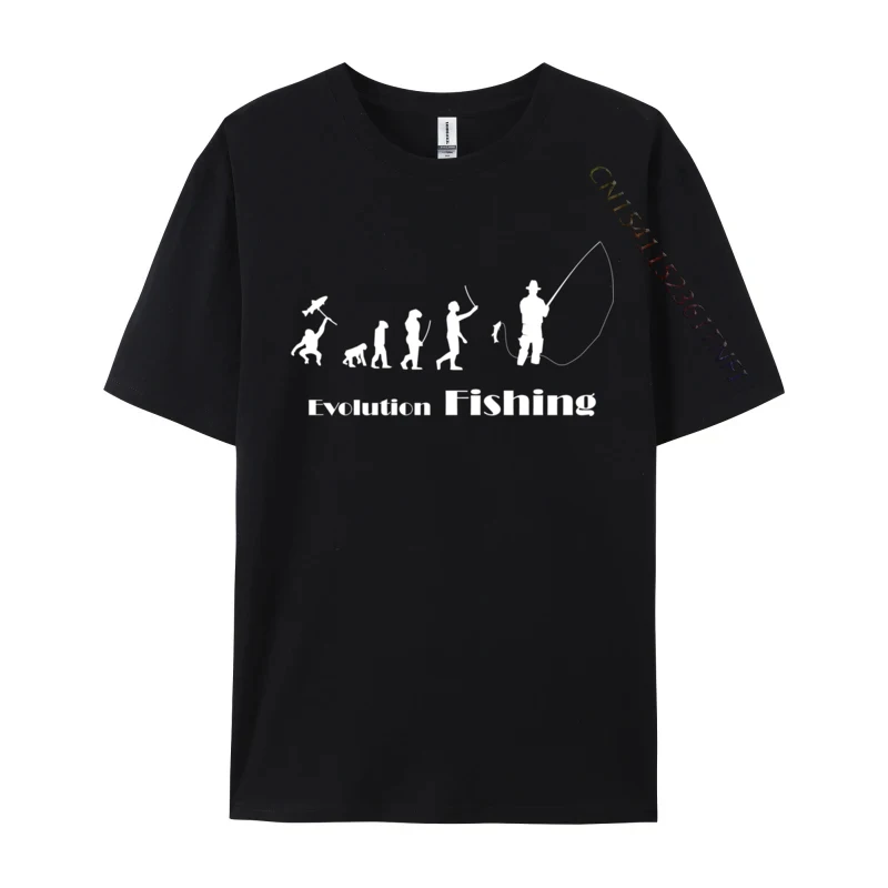 

Evolution Of Man Fishing Angler Fish Fisherman Custom T-Shirt High Quality Funny Men Tops Tees Europe T Shirts Top Quality