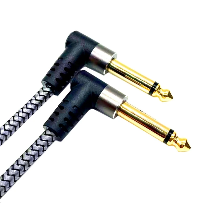 Guitar Effects Cable 15/30/50cm Pedal Cable Instruments Patch Cord 6.35 Electric Guitar Effect Wire Metal Head Guitar Accessory