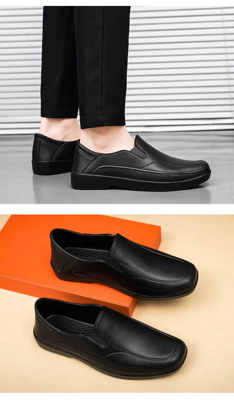 Hotel-Kochschuhe Vier Jahreszeiten Neue Wasserdichte Rutschfeste Ölbeständige Küchen-Arbeitsschuhe Herren Leichte EVA Outdoor-Garten-Regenstiefel – Detail 7