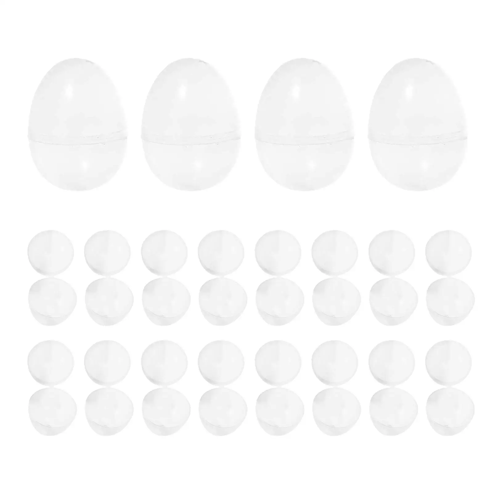 Plastic Empty Easter Eggs Clear Fillable Eggshell Cases for Party Favors Spring Wedding Candy Box Fillers