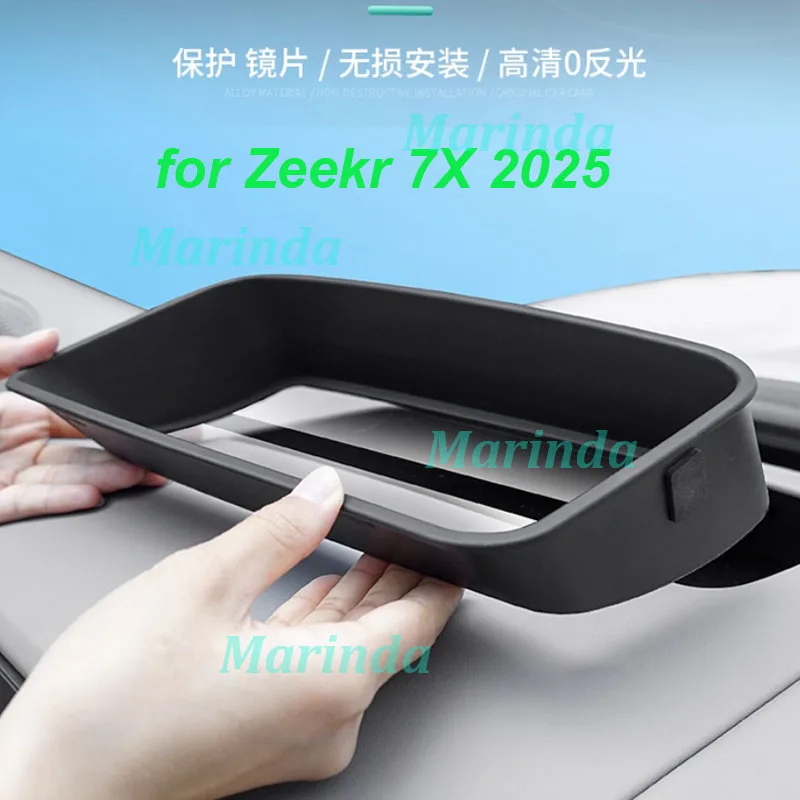 

Car HUD Protective Frame for Zeekr 7X 2025 Dashboard Head-up Display Curved Surface Arc PC Cover Interior Accessories
