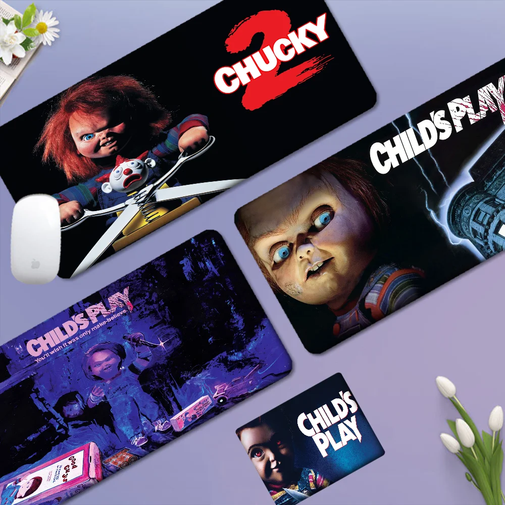 Kinderspiel Chucky Rutschfeste Lockedge Tastaturmatte Tischmatte Studenten Gamer Desktop Mousepad Gaming Mauspad für Mädchen Schlafzimmer