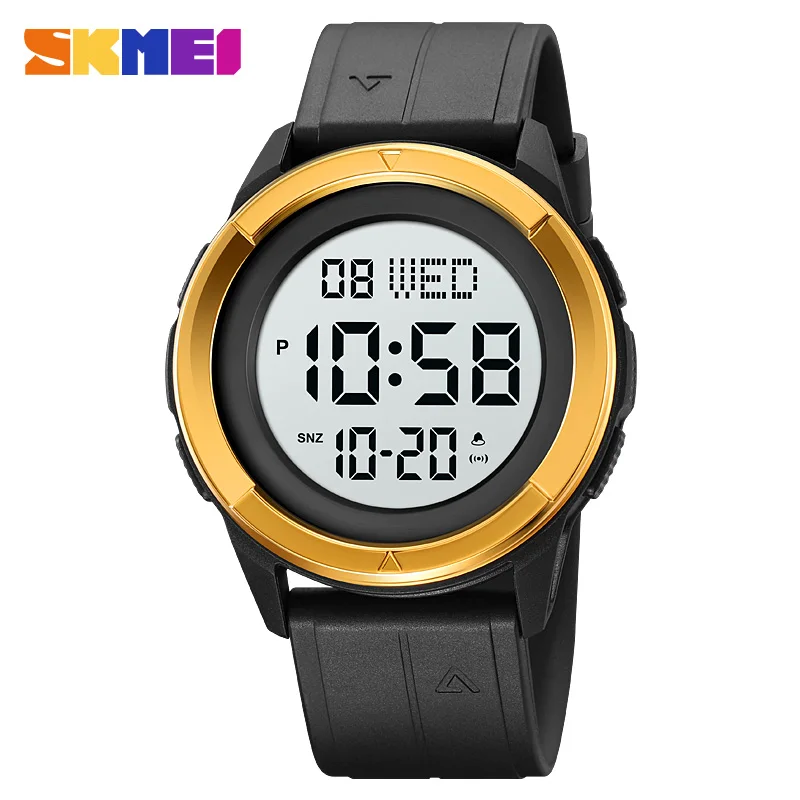 SKMEI Large Dial Man Digital Electronic Watch Relojes Para Hombres Fashion Sport El Lights Men's Wrist Watches Waterproof Watch