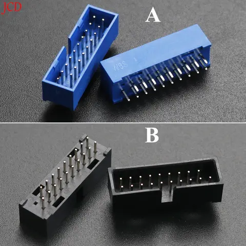 2/5/10PCS  USB 3.0 19pin USB3.0 Male Connector 180 Degree Motherboard Chassis Front Seat Expansion Connector Socket Interface